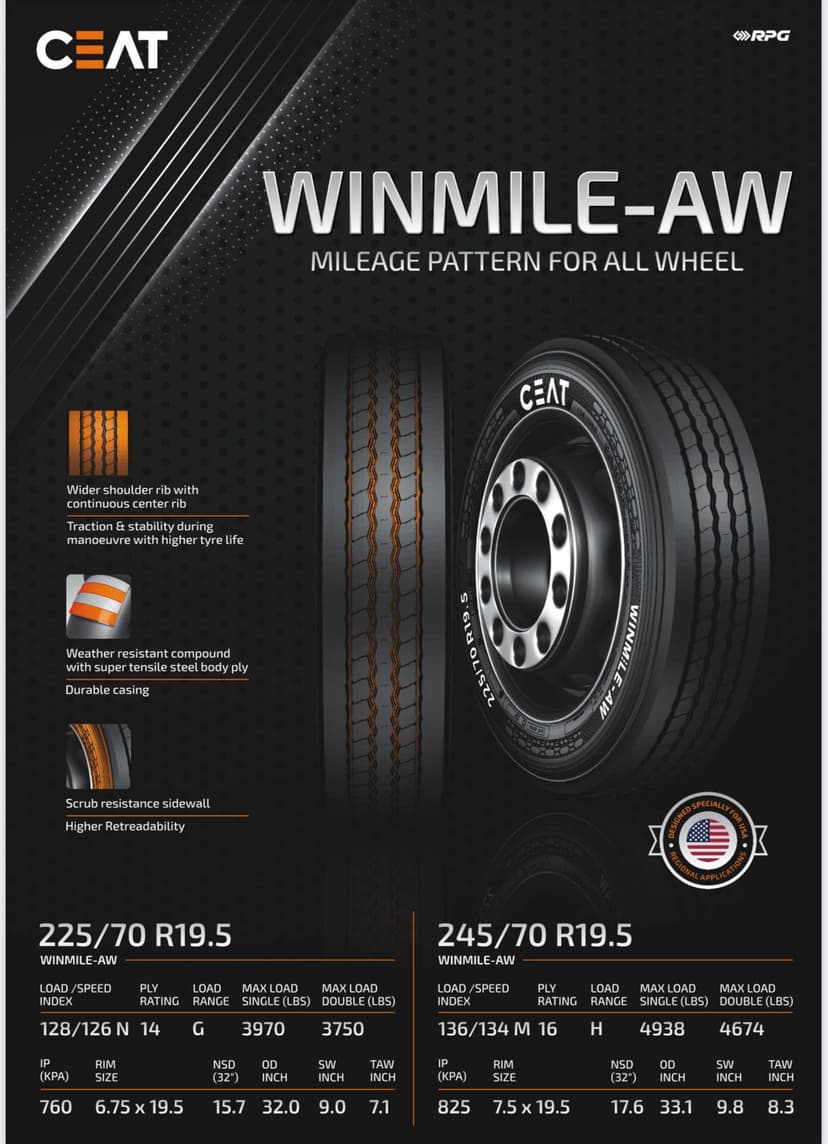 WINMILE-AW CEAT all-wheel tire — Tire Town Distributors