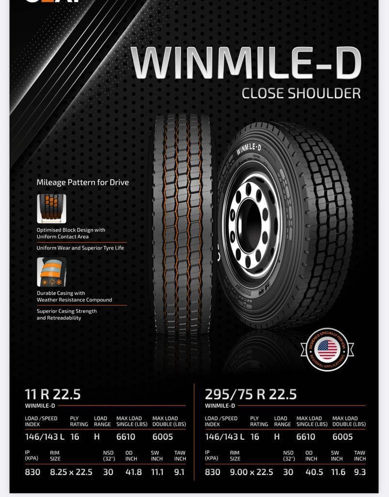 WINMILE-D Close Shoulder CEAT drive tire — Tire Town Distributors